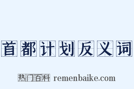 首都计划反义词是什么意思的图片